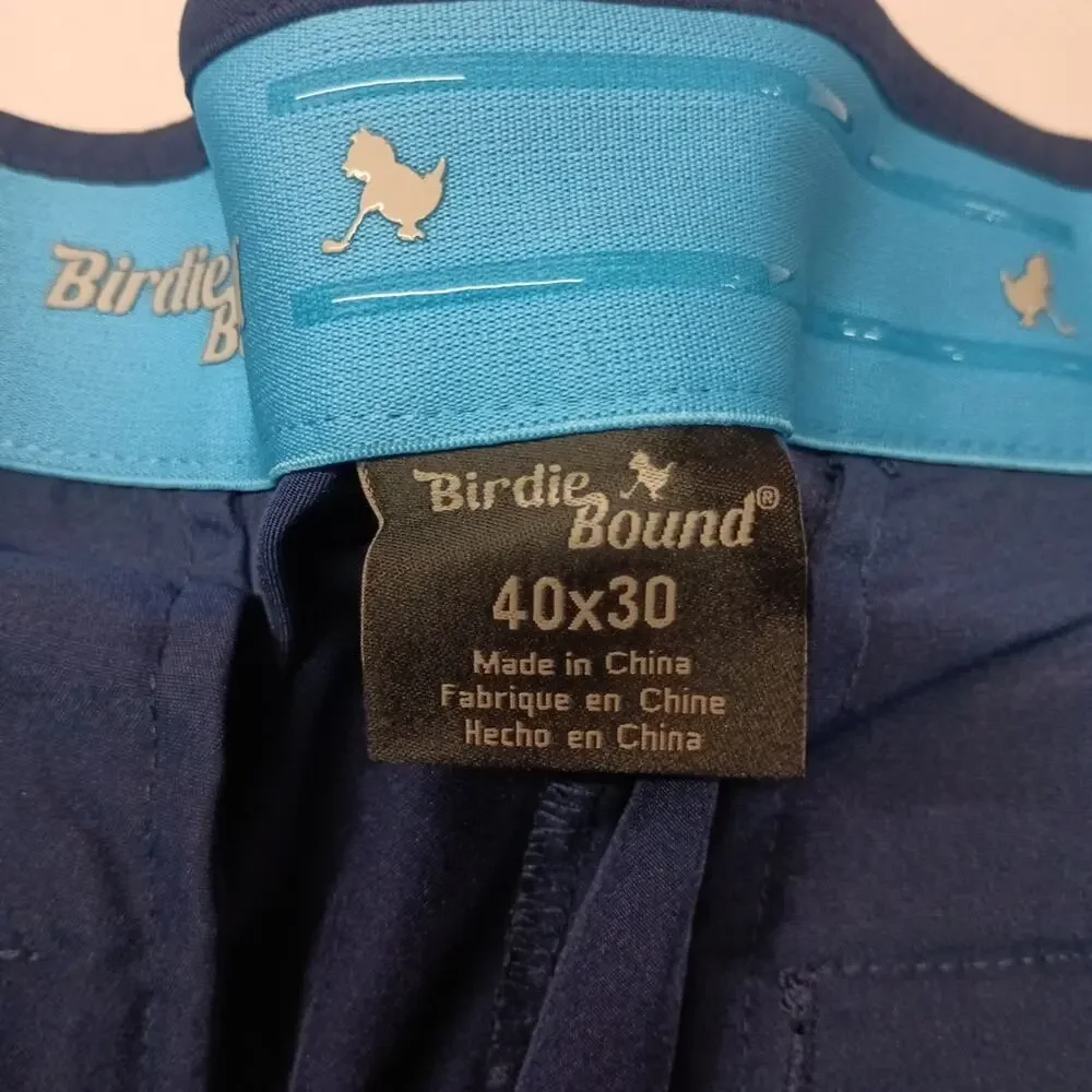Birdie Bound Golf Pants Men's Size 40x30 Blue Flex Straight‎